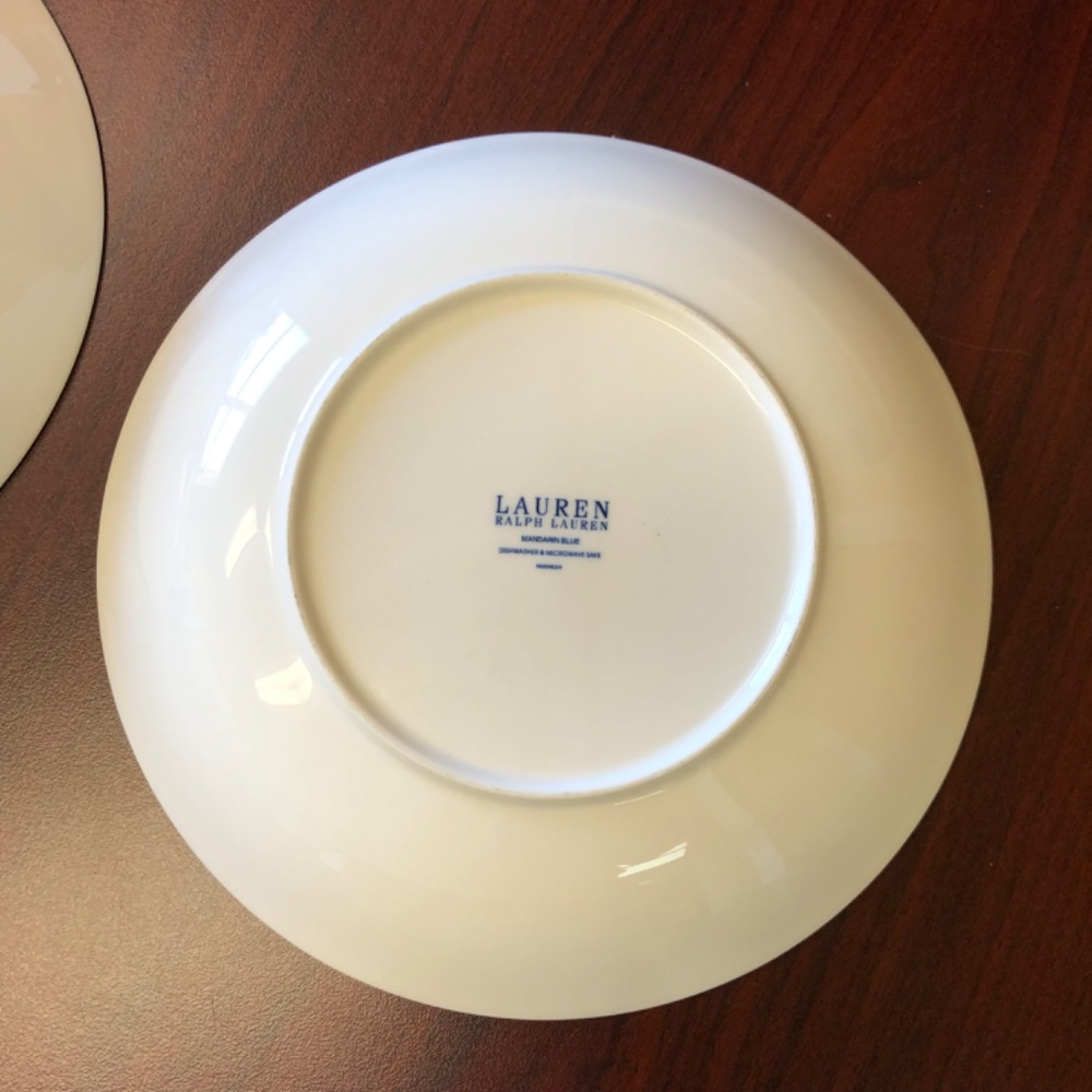 Ralph Lauren set of 2 discontinued Mandarin Blue chinoiserie coupe soup bowls - Picture 11 of 11